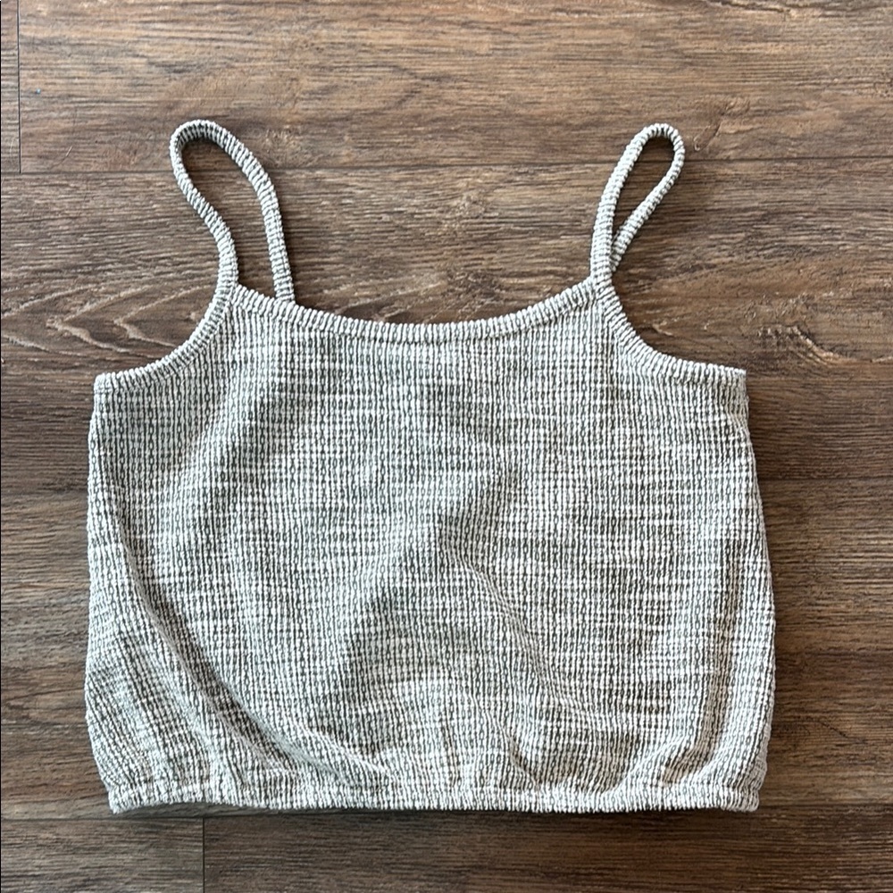 LOFT Gray Knit Bubble Tank Top NWT Women's Size Medium